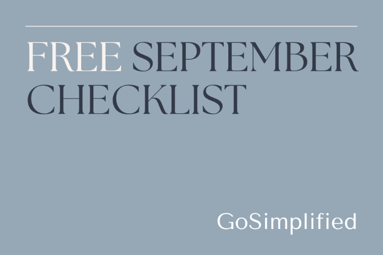 Free September Checklist: Primary Bedroom, Closet and Jewelry