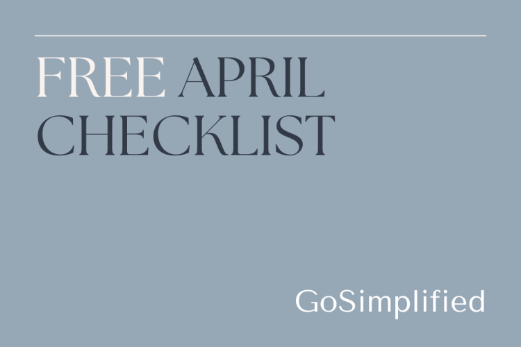 Free April Checklist: Car, Pets, Purse and Drop Zones
