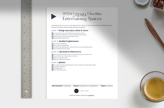 Free February Checklist: Entertaining Spaces