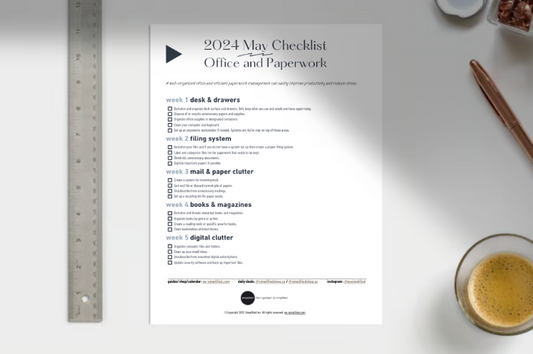 Free May Checklist: Office and Paperwork